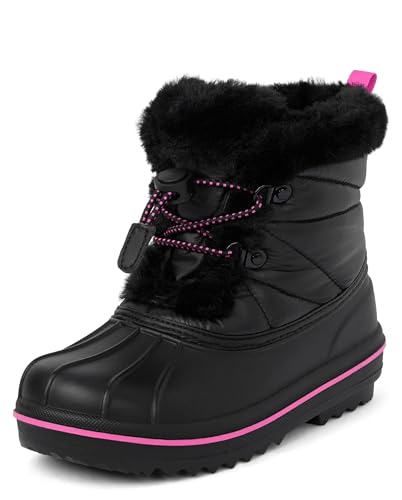 The Children's Place Girls' Faux Fur Trim Winter Snow Boot - Main Image