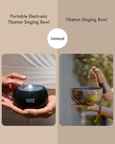 Portable Electronic Tibetan Singing Bowl, 8 Healing Frequencies (396-963Hz), Auto/Manual Mode, Vibration & Timer - USB-C Rechargeable Meditation Device for Yoga, Relaxation, Reiki, Best Gift Choice - Image 3