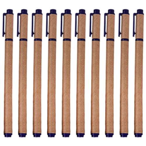 Tofficu 10 bolígrafos de gel azul punta fina 0.5mm