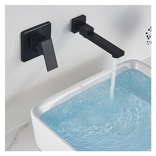 Grifo de pared giratorio con caño libre para lavabo moderno 4