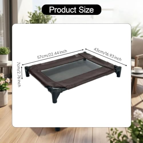 Cama elevada para perros de cuero sintético suave y hierro robusto 3