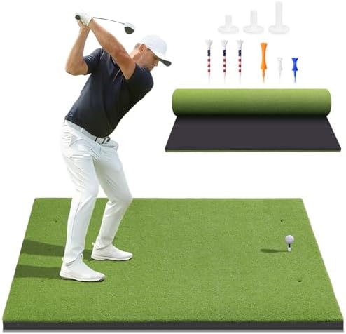 Golf Mat, 5x4ft/6x4ft Large Golf Hitting Mats for Practice Outdoo...