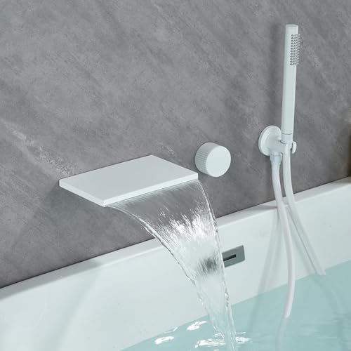 Bathtub Taps mélangeur douche cascade et pommeau gris LWX - 6