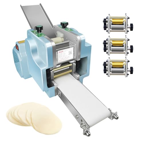 agreilduite Máquina eléctrica para Hacer empanadillas comerciales con moldes Personalizados 3 Piezas, máquina automática para Hacer wonton con Piel empanadilla, 50-60 Piezas por Minuto,Circularmolds