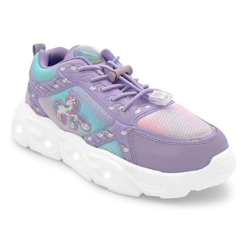 Hopits GlowGetters Kids Girls Unicorn Print Sneakers -11.5 Kids UK Blue