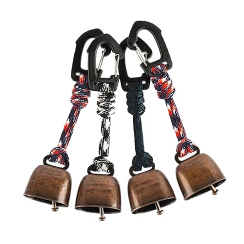Vaveren Loud Bear Bell Backpack Pendant Multipurpose Compact Portable Accessories Dog Bell Keychain for Trikking Camping Pet Training