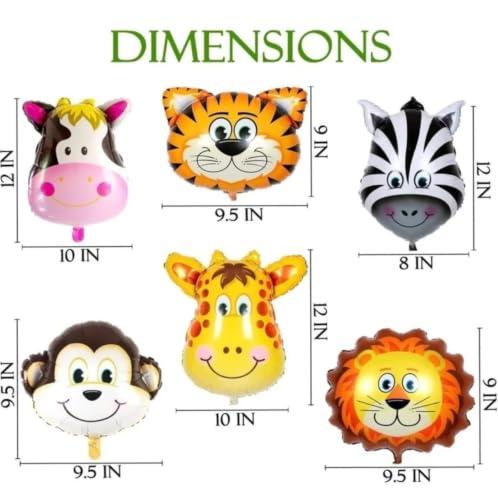 Image of MOOKE Jungle SAFARI Theme Birthday Decoration Kit -93 Pcs Balloon, Bunting for Kids | Animal Theme Birthday Party Decorations | Jungle Safari Theme Birthday Decoration