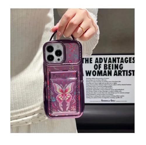 Image of COVERLY for iPhone 15 Pro Max 3D Luxury Phone Bag Style Case,Full Protective Fashion Wallet Photo Card Clear Slot with Purse Hold Cute Soft Silicone Aesthetic Cover for Apple iPhone 15 Pro Max -Purple