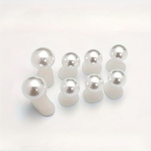 16pcs Pearl Toe Separators Silicone for Pedicure Nail Polish Gel Foot Toe Spacers Pedicures Nail Art Tools (8 White Pearls)