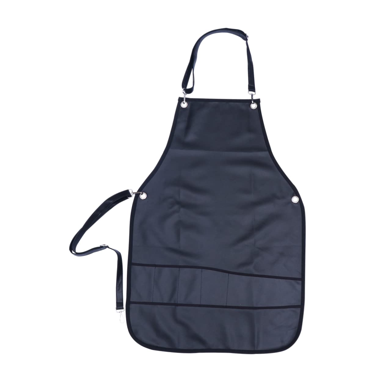 WOFASHPURET Fashion Protective Pu Leather Apron for Women Hair Stylist Barber Shop Cafe Sleeveless Kitchen Grooming Smock