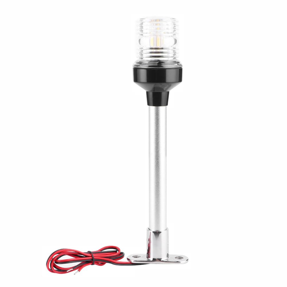 BE-TOOL Boat Navigation Light, Waterproof IP66 LED Stern Light 360 Degree All Round 12V-24V Marine Anchor Pole Light for Boats Yachts Pontoon Sailing - 10 Inch
