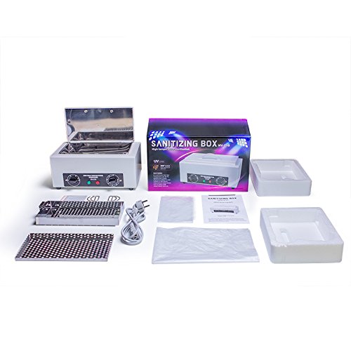 US Warehouse 1.5L Dry Heat Cabinet High Temperature Steam for Nail Tools,Spa, Salon & Barber Shops