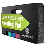 WORKPRO Extra Thick Kneeling Pad, Soft Foam Cushioning for Knee, Large Foam Kneeler Mat for Gardening, Bathing Baby, Workout Supplies, 17.5 x 11 x 1.5 in, Black