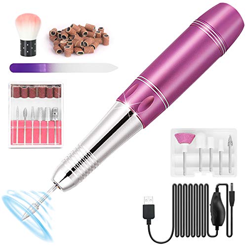 Nail Drill,Electric Nail Drill for Acrylic Nails,Efile Nail Drill Kit,Portable Gel Nail File Machine,Professional Manicure Nail Drill Set 20000rpm Pedicure Polishing Shape Tools