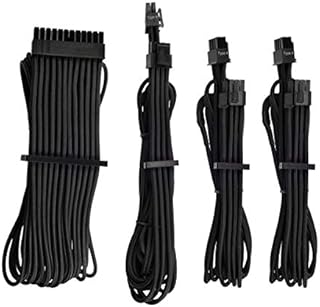 Corsair CP-8920215 Premium Individually Sleeved PSU Cables Starter Kit  Red, 2 Year Warranty, Black
