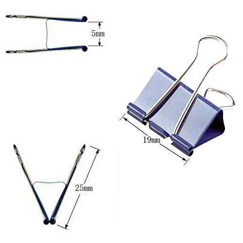 JUN-H 100PCS Foldback Clips Metallo Clip di