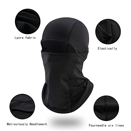 Tactical Balaclava Silk Brushed Neck Face Mask Uv Protection Windproof Thermal Winter Surry Scarf Hood Helmet For Women & Men Outdoor Sports Gear Cycling Motorcycle Run Ski Snowboard Black #TOP1