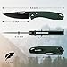FLISSA Folding Pocket Knife, EDC Knife with Axis Lock for Men, 3.5 inch D2 Steel Blade, G10 Handle, Camping Knife with Deep-carry Pocket Clip for Outdoors and Daily Use(Green)