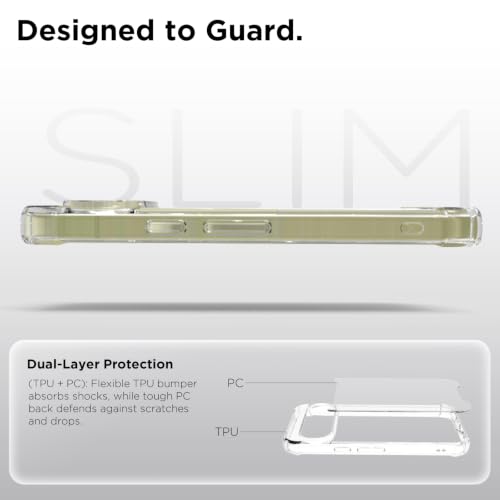 Image of RIGGEAR Shockproof Clear Hybrid Airbag Armor Back Cover Case Compatible with Google Pixel 11 / Pixel 11 Pro (Transparent PC and TPU Bumper)