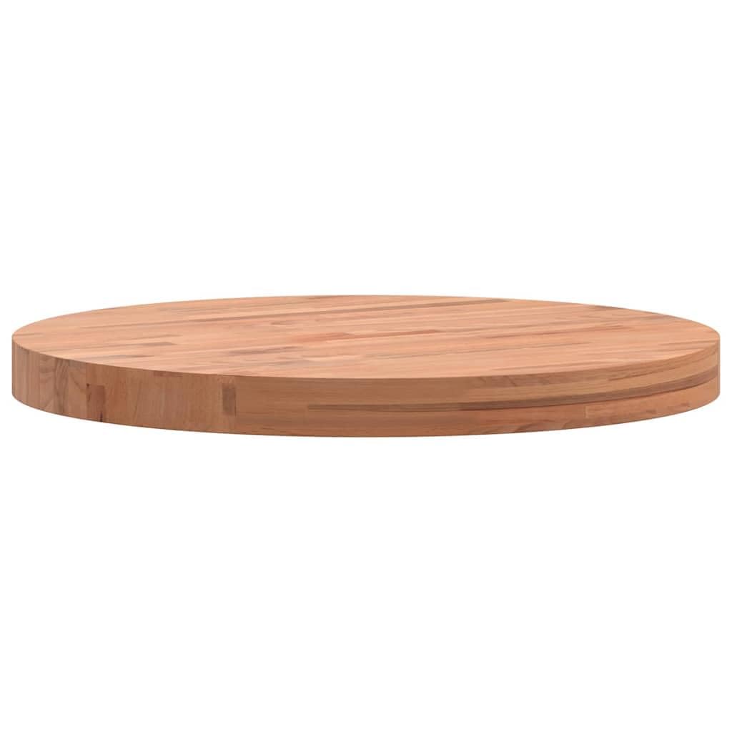 Plateau de table rond Ø 50 x 4 cm en bois de hêtre massif, 4 cm d'épaisseur, pour tables de bar, tables d'appoint, projets de meubles, plateau de rechange avec surface lisse, facile à