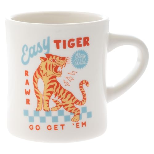 Taza de café de porcelana Karma 12 oz diseño Tiger miniatura 1