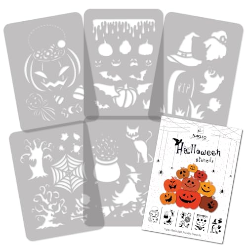 NAKLEO Stencil per Pittura di Halloween, Set di...