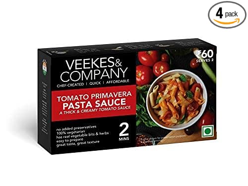 Veekes and Company Tomato Primavera Pasta Sauce Mix (Pack of 4)