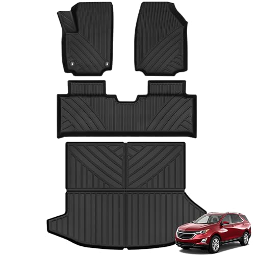 YITAMOTOR Floor Mats Set Fits for 2025 2026 Chevy Equinox (Not for EV) & GMC Terrain 2025 2026, All Weather TPE Rubber Car Automotive Floor Mats Trunk Liner for Chevy Equinox Accessories