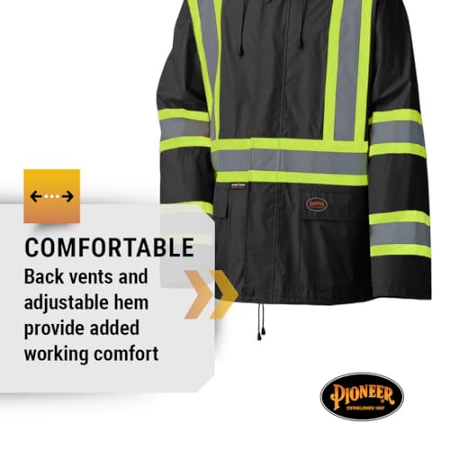 Pioneer Hi Vis Lightweight Waterproof Safety Rain Suit - Reflective Work Rain Gear for Men and Women4