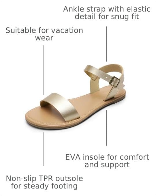 Image of DREAM PAIRS Women's Flat Sandals