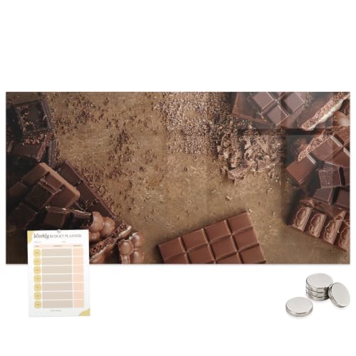 Pizarra magnética de vidrio templado 100x70 cm con trasera de placa de acero