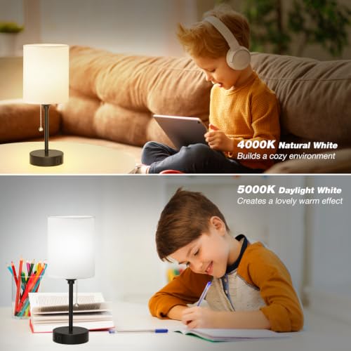 Image of Dicoool Bedside Table Lamp for Bedroom - Small Desk Lamp with USB Ports