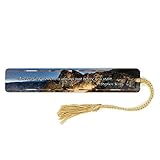 Stephen King Quote The Scariest Moment is Alway Just Before You Start with Photograph of Yosemite National Park by Mike DeCesare on Wooden Bookmark - Also Available with Personalization - Made in USA