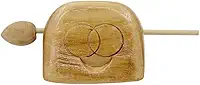 Bloco de têmpora de peixe de madeira, 1 peça, instrumento de percussão manual com martelo para música, meditação, ritmo, treinamento, iniciantes, adultos, músicos