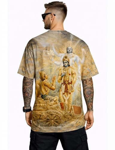 Image of STAND OUT All Over Printed Shiva, Krishna, Hanuman, Kali, Ram and Ravana, Ramayan, Bagavath Githa, Buddha Religious, Spiritual, Hindu Gods T-Shirts