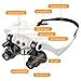 Hands Free Head Magnifying Glasses, Magnifier with Light, 1X, 2X, 3X, 5X, 6X, 8X, Ideal for Jewelry, Eyelash Extensions, Soldering, Craft, Cross Stitch