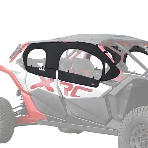StarknightMT X3 MAX Cab Enclosure Upper Doors, Upgrade Zipper Vent 4-Seat Soft Side Window Compatible With Can Am 2017-2025 Maverick X3 MAX X Turbo R DS RS RR MR, Work with Roof Windshield Mirror