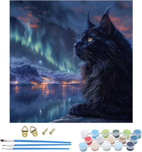 DIY activité manuelle adulte chat avec pigments acryliques denses