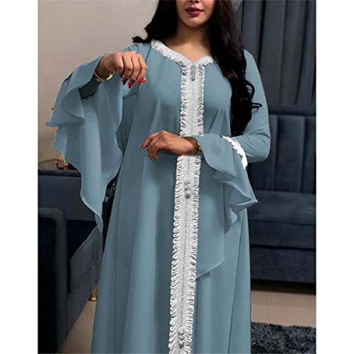 Abaya blanche manches cloches ample pour masquer les formes taille S - 5