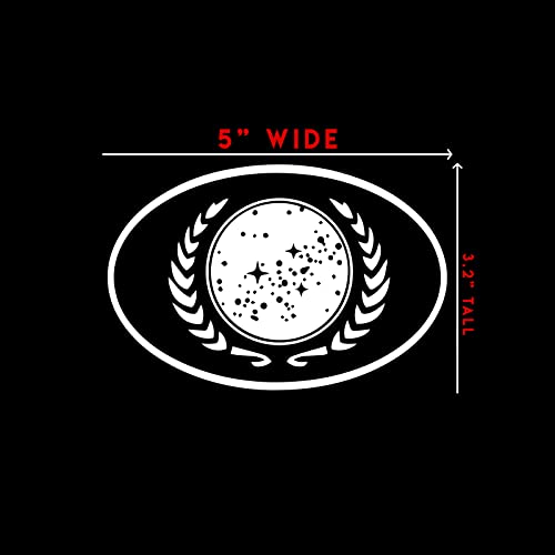 Trek United Federation Of Planets Sticker Decal Notebook Car Laptop 5" X 3" (White) #TOP2
