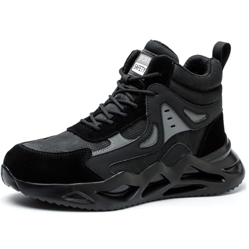 Image of Nutropa Steel Toe Boots for Men, Lightweight Work & Safety Shoes Puncture Proof Steel Toe Shoes,Black 13 Women /11.5 Men