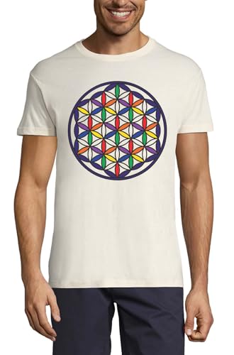 T-shirt Flower of Life cadeau spirituel en coton pour homme