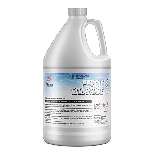 Ferric Chloride 40% - 1 Gallon - 128 FL Oz - Copper Etchant Solution - Water Treatment - Ferric Chloride Liquid - Alliance Chemical