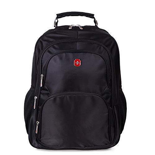 Mochila Para Notebook Executiva Reforçada com Cabo de Aço em Nylon Swissland Ss Preta