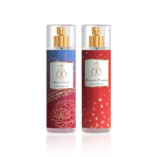 Image of BROWN BUTTER- Body Mist For Women & Men Perfume | Long Lasting fragrance | Instant Mood Lifter | Cruelty Free | 200 ml-Bare Velvel, Blossom- Pack Of 2