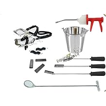 Equine Dental Kit Set Hausman Speculum Horse with Basic Items 3 Float Set, 300ml Syringe, 45mm Mirror, 10 litres Bucket Professional Veterinary Horse Dental Equipment for Equine Oral Care