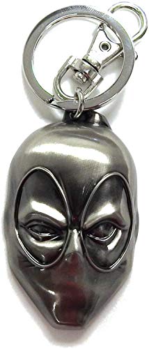 Marvel Deadpool Head Pewter Key Ring Action Figure