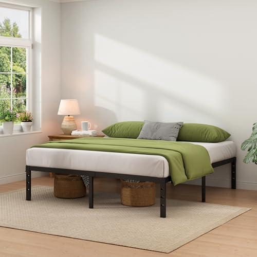 NEW JETO Metal Bed Frame,King Size Bed Frame with...