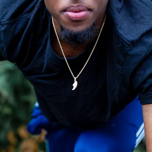 Winged Foot Pendant Necklace - Stainless Steel Necklace for Men and Women - Running Jewelry - Track and Cross Country Necklace3