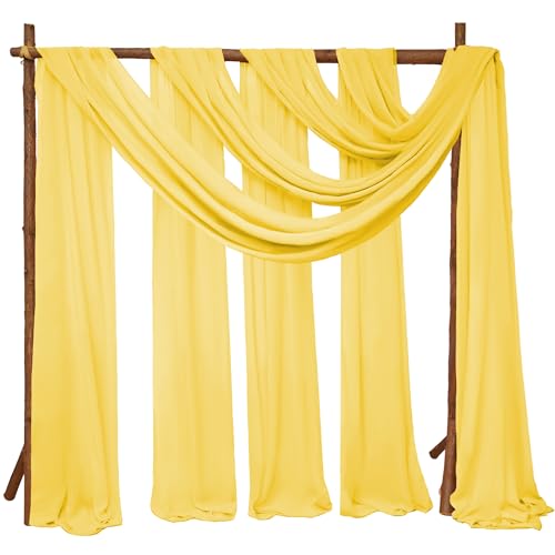 4 Panels Wedding Arch Draping Fabric 28" x 20ft Chiffon Backdrop